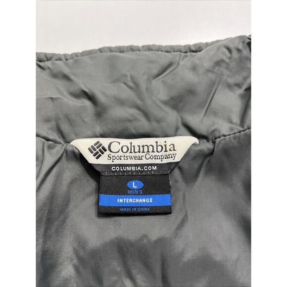 Columbia Jacket Mens Interchange Full Zip Omni-Shield Sz L Black Lightweight - Picture 2 of 13